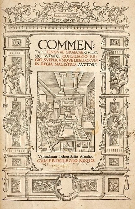 Page de titre_commentaires de la Langue grecque de Budé