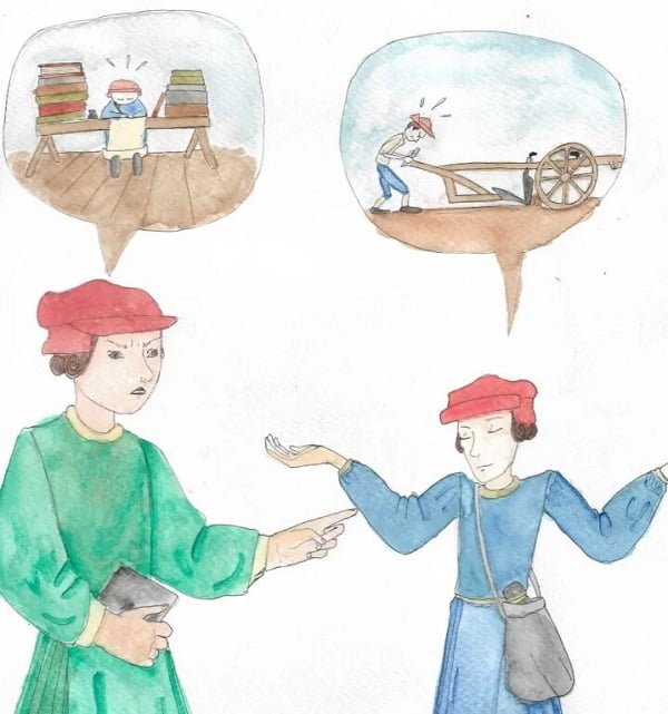Illlustration du dialogue de Cordier II, 57_Charlotte Giovanolla