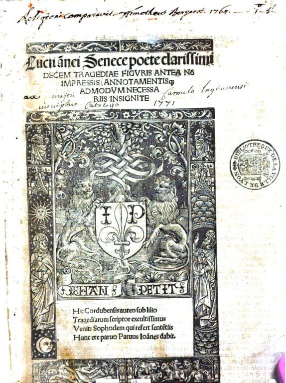 Page de titre Seneque illustre