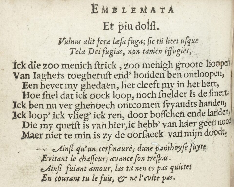 Et piu dolsi texte rogné